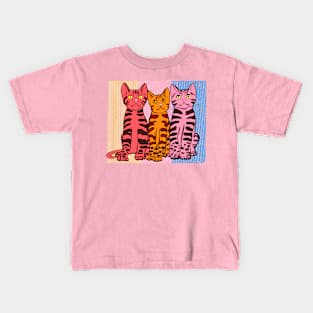 Stripes At Attention Kids T-Shirt